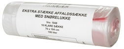 Sopsäck med knytband, 100 liter, transparent