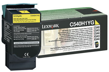 Lasertoner Lexmark C540H1YG Gul 2000 sidor