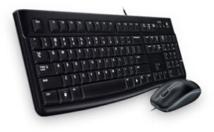 Logitech MK120 mus/tangentbordsset med sladd