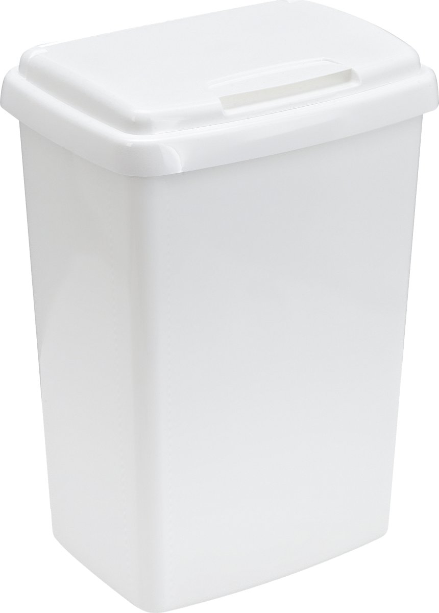 Soptunna i plast 50 l, vit