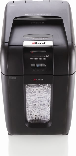 Dokumentförstörare Rexel Auto+ 300X korsstrimling