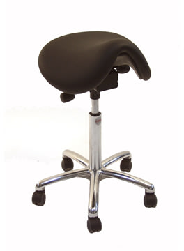 CL Pinto sadelstol, sort, kunstlæder, 58-77 cm