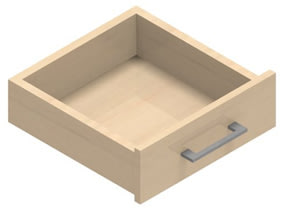 Jive+ enkel låda utan lås, björkfanér Djup 35 cm