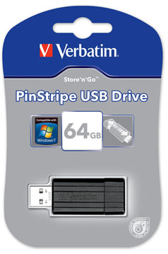 Verbatim Store ‘N’ Go 64 GB USB, svart