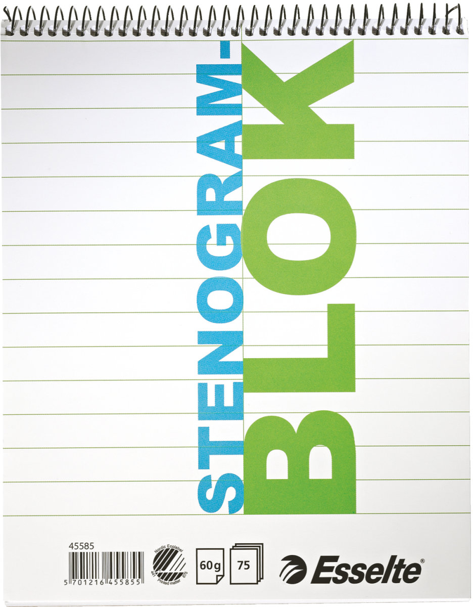 Esselte stenogramblock, 75 ark