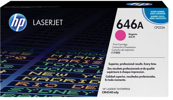 HP 646A/CF033A lasertoner, magenta, 12 500 s