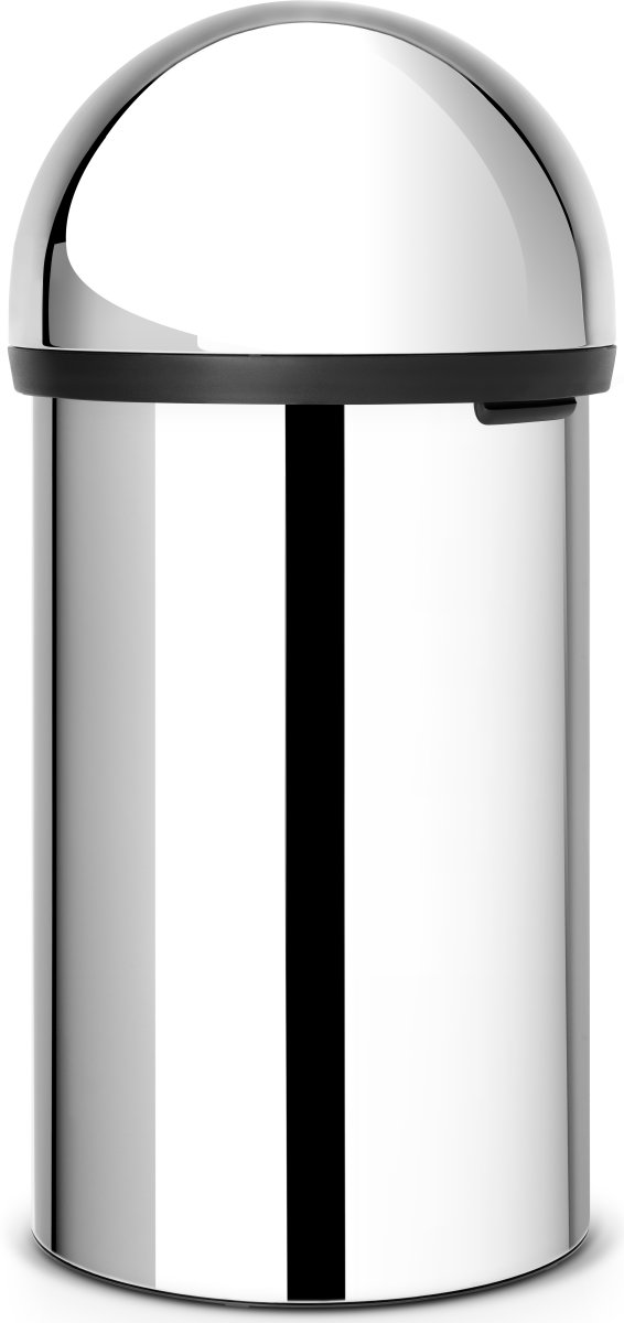 Brabantia Push Bin 60 liter, blankt stål