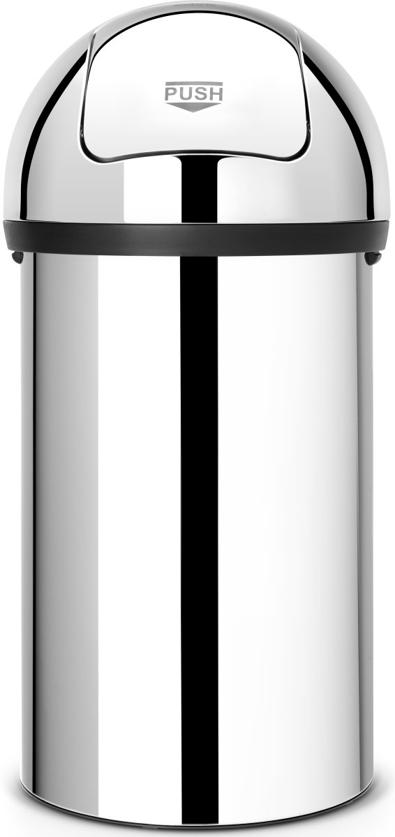 Brabantia Push Bin 60 liter, blankt stål