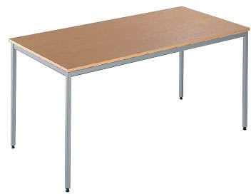 Matsalsbord 160x80 cm Bok Alufärgat underrede