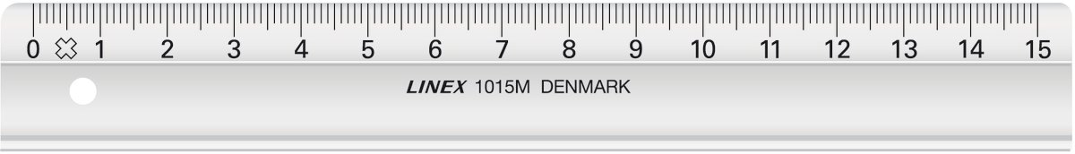 Linex lineal 15 cm. klar