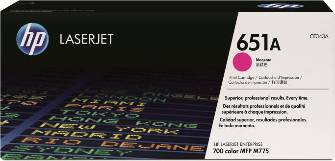 HP 651A/CE343A lasertoner, röd, 16 000 s