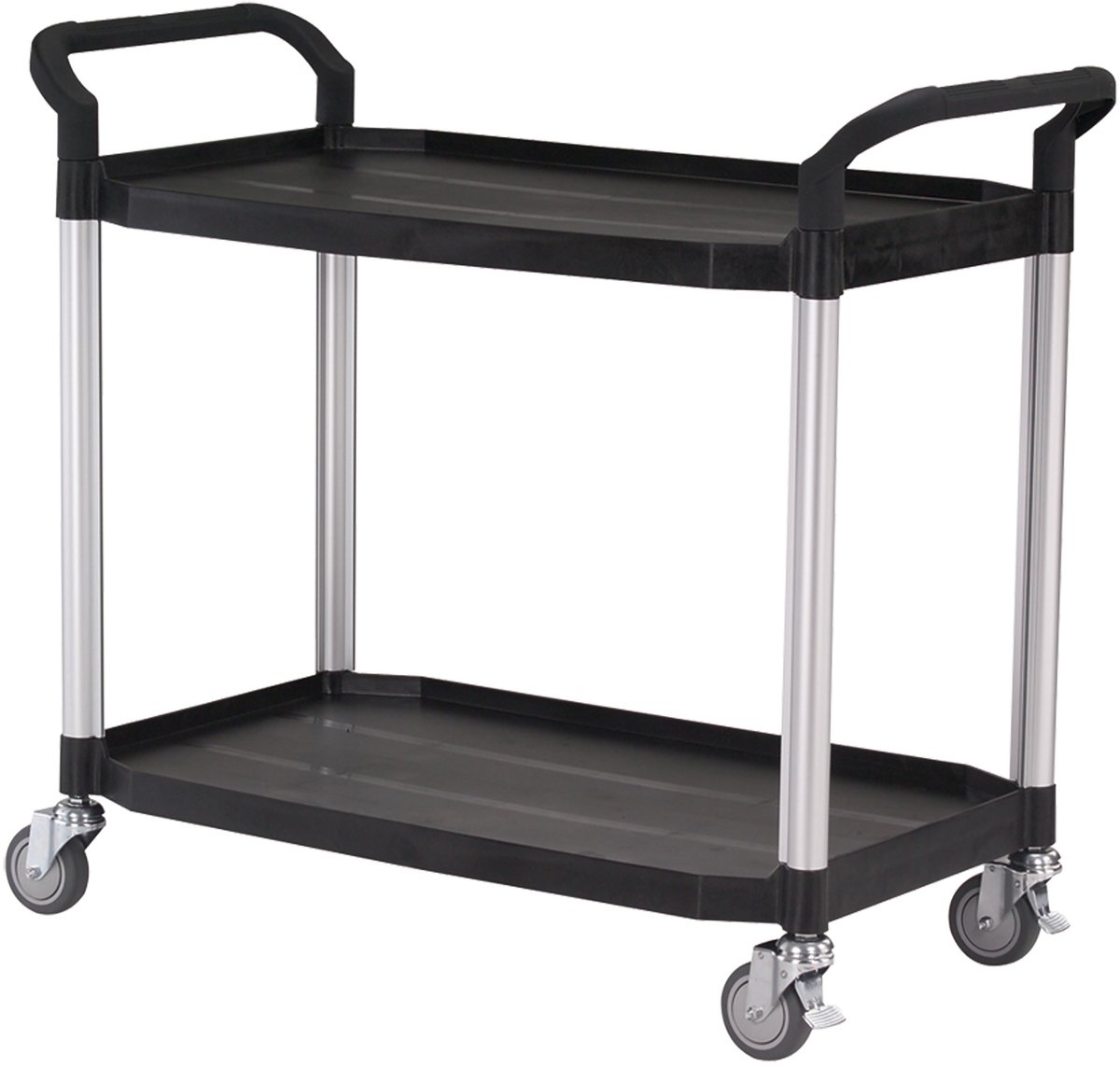 Lomax rullbord i plast – 2 hyllor, 110x52x95 cm