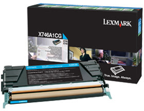 Lasertoner Lexmark X746A1CG Blå 7000 sidor