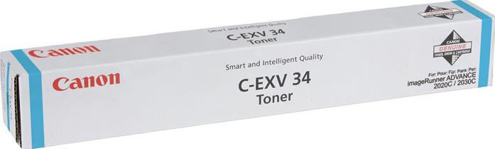 Lasertoner Canon C-EXV 34 Blå 19 000 sidor