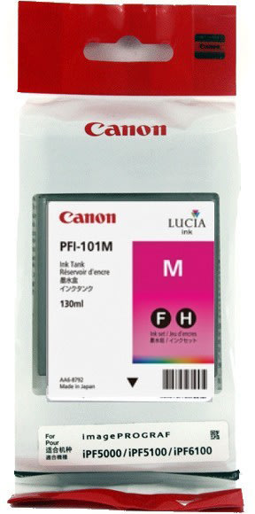 Bläckpatron Canon PFI-101M Röd 130 ml