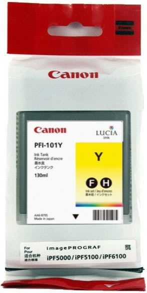 Canon PFI-101Y bläckpatron, gul, 130 ml