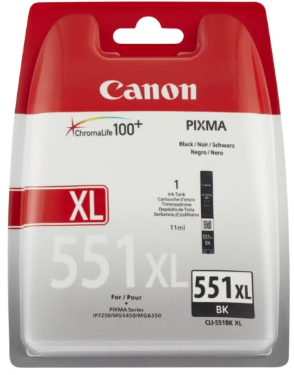 Canon CLI-551 XL bläcktank, svart, 11 ml