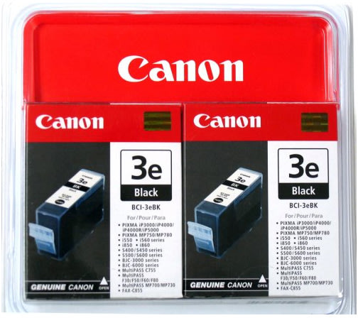 Bläckpatron Canon BCI-3EBK Blister Svart 2x 420s.