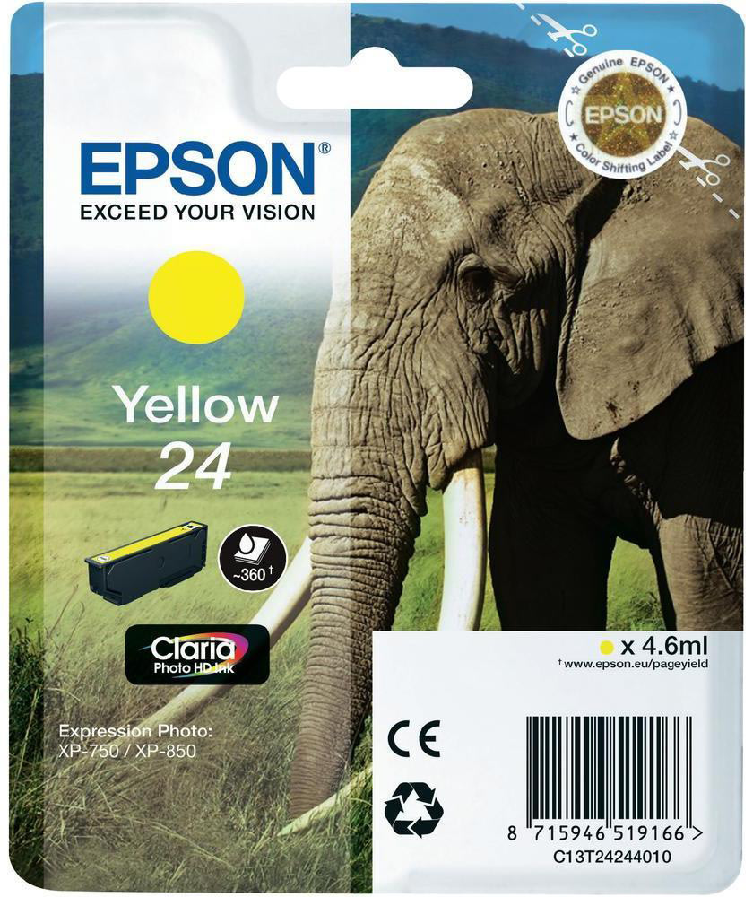 Epson C13T24244012 bläckpatron, gul, 360 s