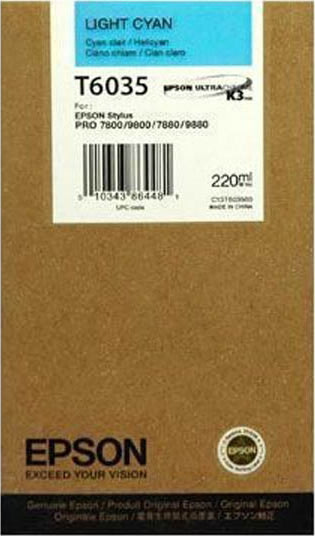 Bläckpatron Epson C13T603500 Ljusblå 220 ml