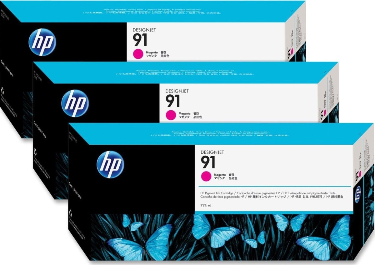 HP nr 91/C9484A 91/C9484A bläckpatroner, magenta,