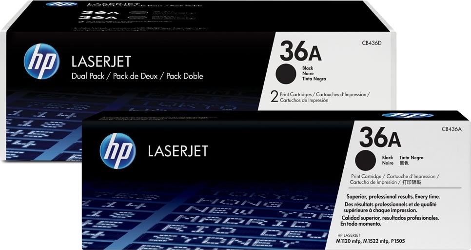 HP 36A/CB436AD lasertoner, svart, 2x2000 s