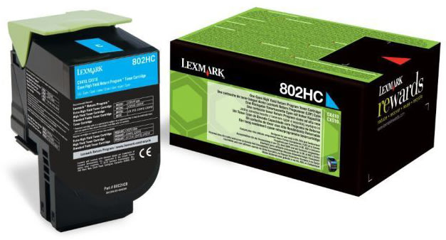 Lasertoner Lexmark 802HC/80C2HC0 Blå 3000 sidor