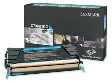 Lasertoner Lexmark C736H1CG Blå 10 000 sidor