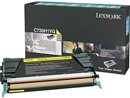 Lasertoner Lexmark C736H1YG Gul 10 000 sidor