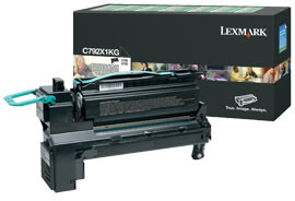 Lexmark C792X1KG lasertoner, sort, 20000s