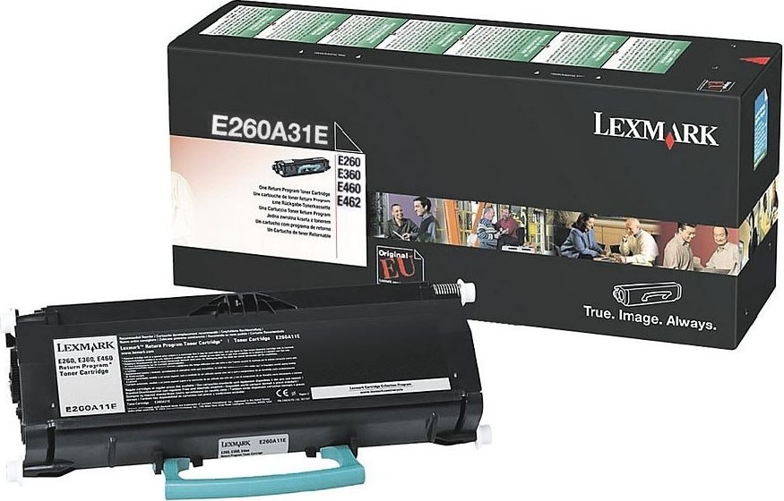 Lasertoner Lexmark E260A31E Svarta 3500 sidor