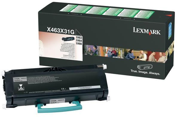 Lexmark X463X31G lasertoner, sort, 15000s