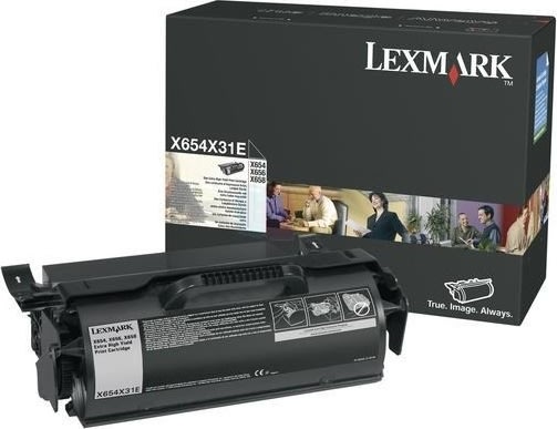 Lasertoner Lexmark X654X31E Svart 36 000 sidor