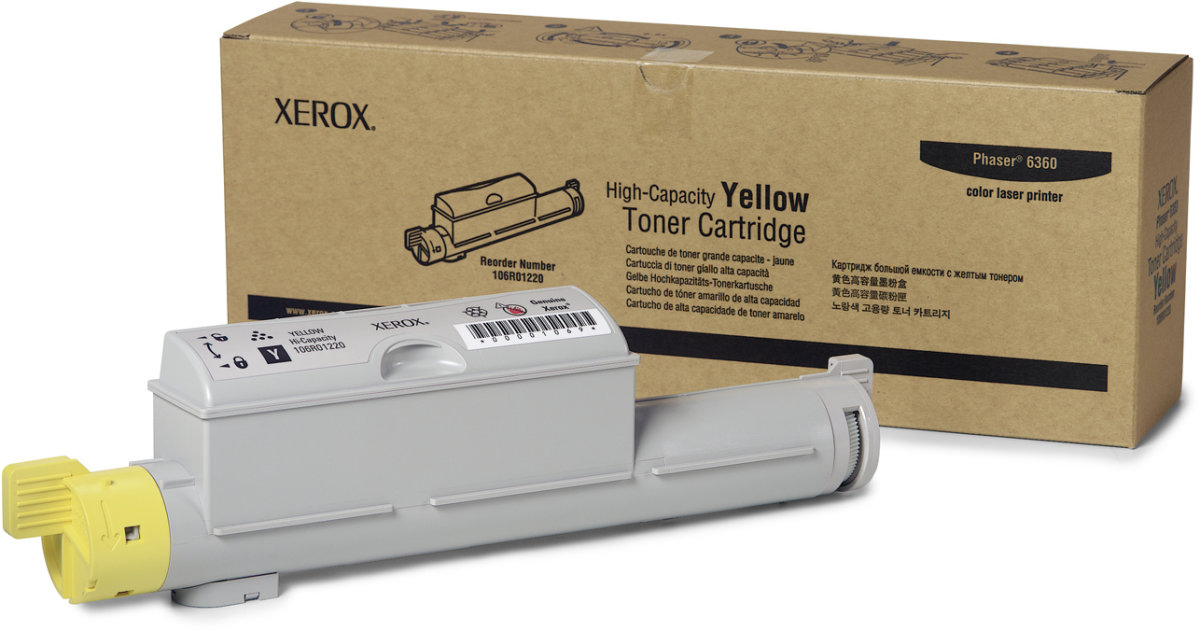 Lasertoner Xerox 106R01220 Gul 12 000 sidor