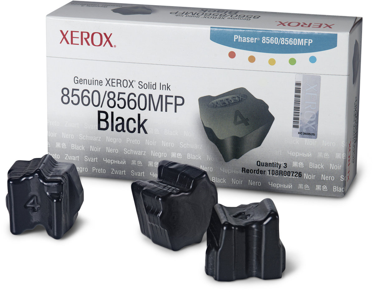 Xerox 108R00726 bläckpatron, svart, 3 x 3400 s