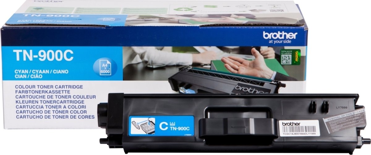 Lasertoner Brother TN900C Blå 6000 sidor