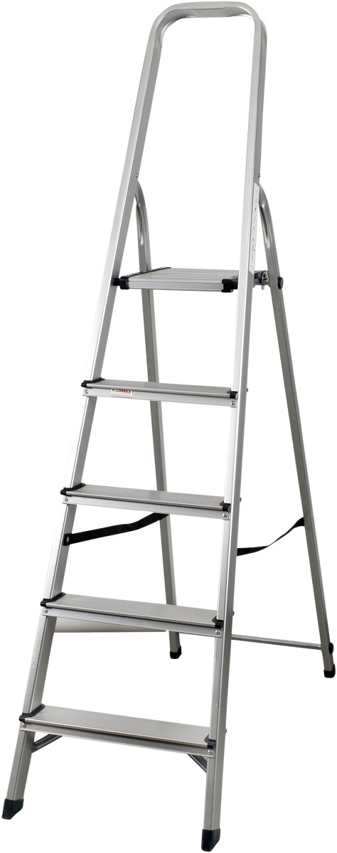 Stege 5 steg, aluminium, höjd 106 cm