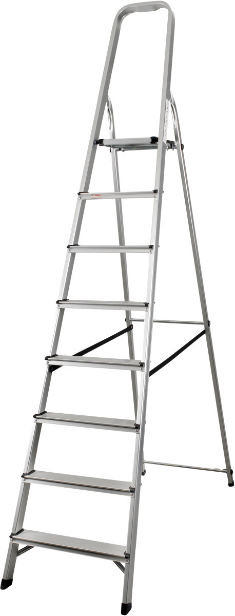 Stege 8 steg, aluminium, höjd 172 cm
