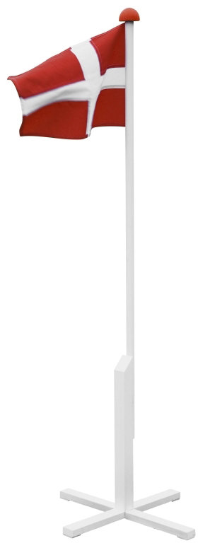 Flaggstång med Dannebrogflagga, 150 cm