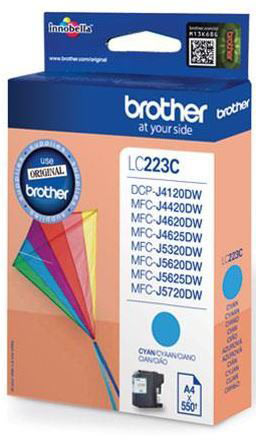 Brother LC223C bläckpatron, cyan, 550 s