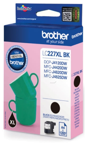 Brother LC227XLBK bläckpatron, svart, 1200 s