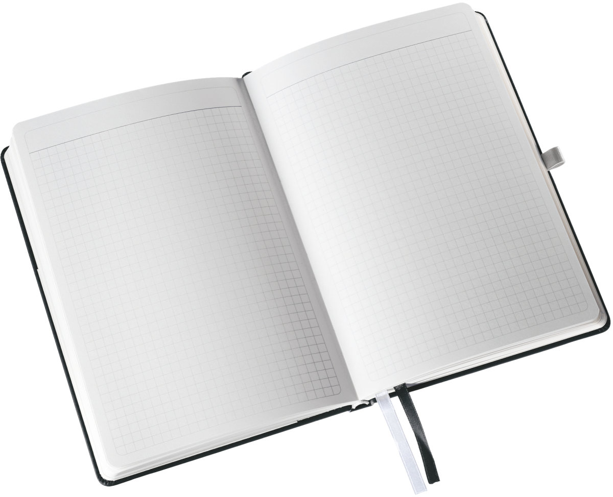 Leitz Style Notesbog A5, kvadreret, sort
