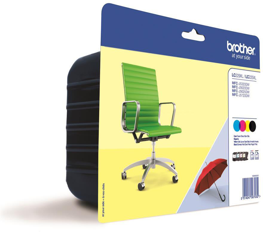 Bläckpatron Brother LC229XLVALBPK CMYK 11 ml