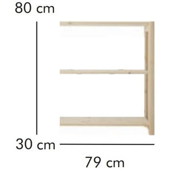 ABC Tillbyggnadsdel, HxBxD: 80x79x30 cm, natur