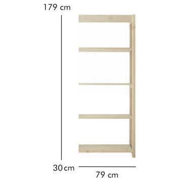ABC Tillbyggnadsdel, HxBxD: 179x79x30 cm, natur
