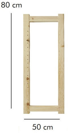 ABC Gavel HxD: 80x50 cm, natur