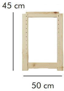 ABC Gavel HxD: 45x50 cm, natur