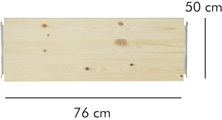 ABC hyllplan LxD: 76x50 cm, natur