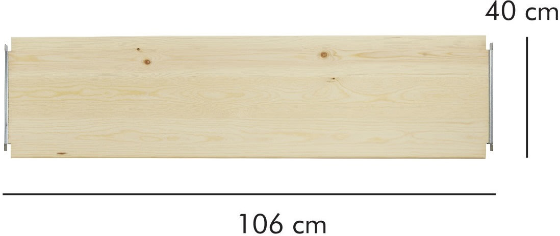 ABC hyllplan LxD: 106x40 cm, natur