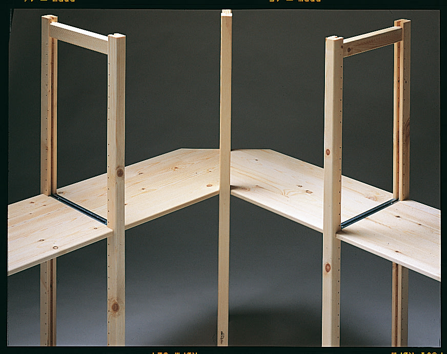 ABC hjørnehylder, 2 stk., 30 cm, natur